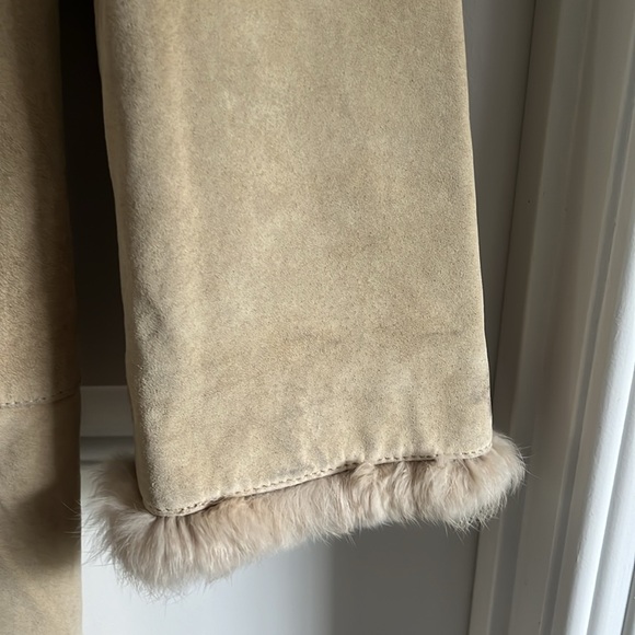 Vintage Adler collection faux fur cuero/suede long coat medium - Picture 3 of 14